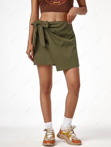 Mini Falda de Cintura Alta de Color Sólido - ZAFUL - Modalova