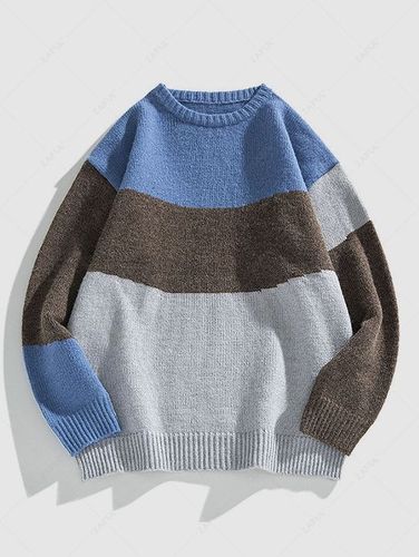 Colorblock de Cuello Redondo Jersey de Punto - ZAFUL - Modalova