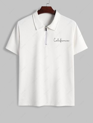 Camiseta Cuello Polo Estampado California - ZAFUL - Modalova
