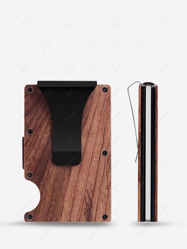 Billetera y Cubierta Cuero PU de Madera - ZAFUL - Modalova