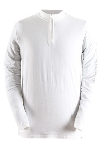 HORNDAL - men's t-shirt with dl.sleeve (1/2 zip) - white - 2117 - Modalova