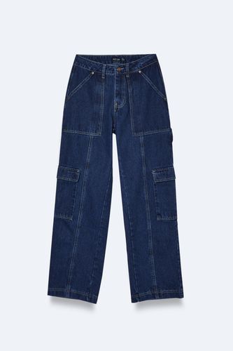 Womens Petite Denim Utility Pocket Detail Jeans - - 10 - Nasty Gal - Modalova
