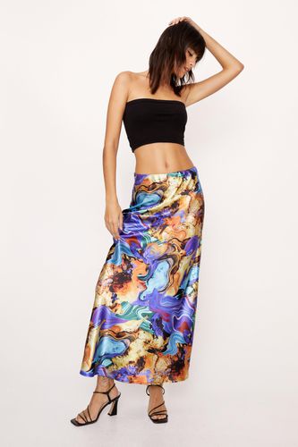 Womens Printed Flooded Maxi Skirt - - 6 - Nasty Gal - Modalova