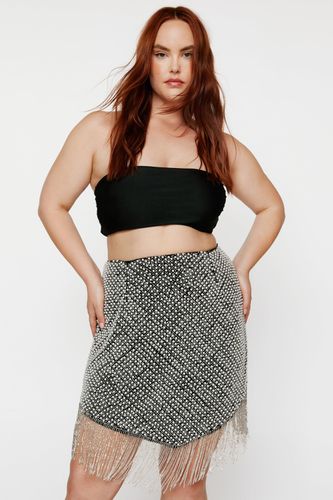 Womens Plus Size Beaded Tassel Trim Mini Skirt - - 18 - Nasty Gal - Modalova