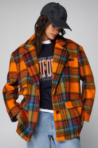 Womens Premium Wool Blend Oversized Blazer Coat - - 4 - Nasty Gal - Modalova
