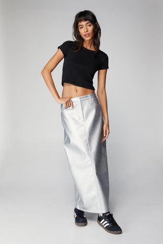 Womens Premium Faux Leather Metallic Maxi Skirt - - 8 - Nasty Gal - Modalova