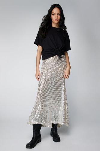 Womens Sequin Fishtail Maxi Skirt - - 12 - Nasty Gal - Modalova