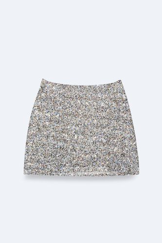 Womens Plus Size Metallic Textured Mixed Sequin Mini Skirt - - 24 - Nasty Gal - Modalova