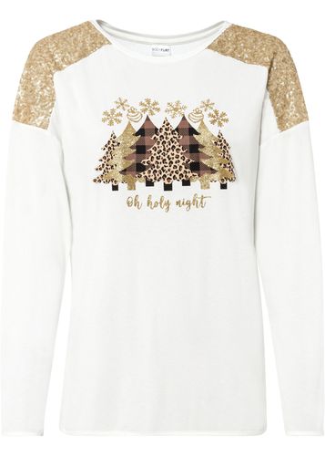 Camiseta oversize con motivos navideños y bonitas lentejuelas - BODYFLIRT boutique - Modalova