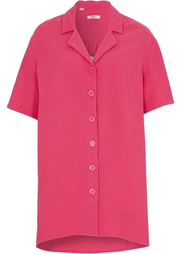 Camisa larga de muselina con botones y manga corta - bpc bonprix collection - Modalova
