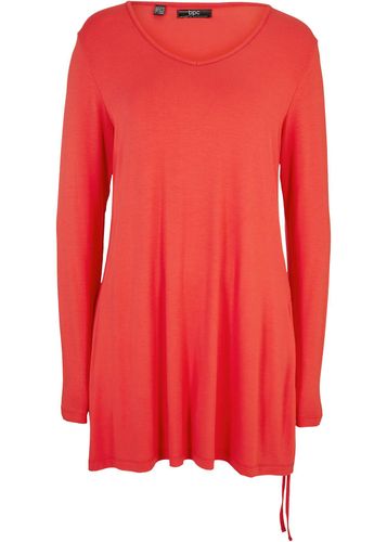 Camiseta de viscosa con cuello en V y fruncido - bpc bonprix collection - Modalova
