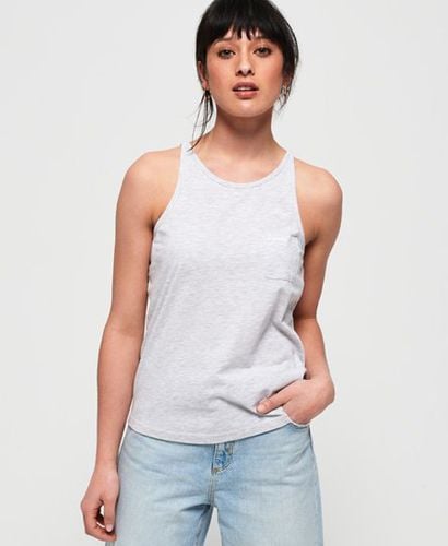 Women's Orange Label Essential Tank Top Light Grey / Ice Marl - Size: 16 - Superdry - Modalova