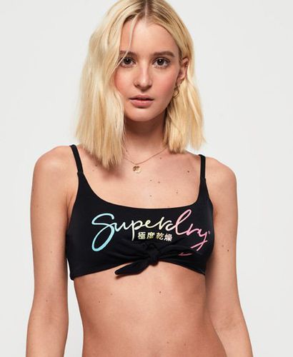 Kurzes Bikinioberteil mit Zierknoten und Farbverlauf - Superdry - Modalova