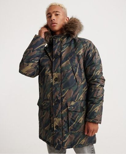 Men's Everest Parka Jacket Khaki / Green Camo - Size: L - Superdry - Modalova