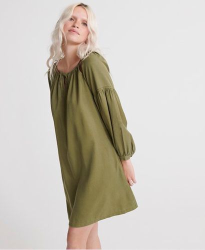 Women's Arizona Peek A Boo Dress Green / Capulet Olive - Size: 12 - Superdry - Modalova