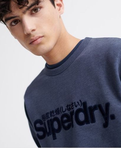 Sudadera de rizo de algodón con logo de ante sintético Core - Superdry - Modalova