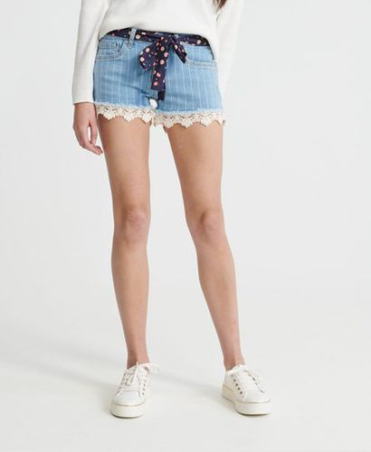 Women's Lace Hot Shorts / Summer House Stripe - Size: 25 - Superdry - Modalova