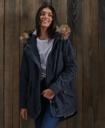 Women's Field Parka Coat Navy / Eclipse Navy - Size: 8 - Superdry - Modalova