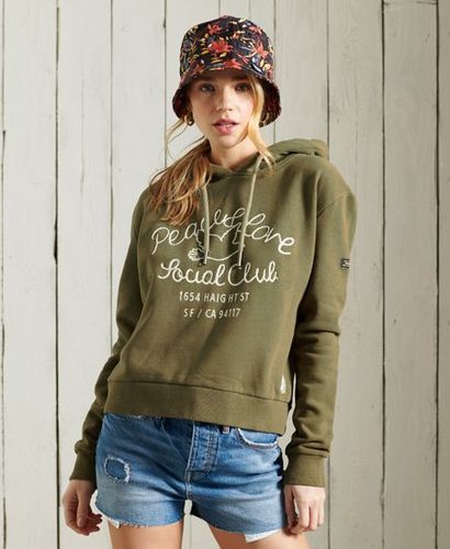 Sudadera corta con capucha y logo Military - Superdry - Modalova