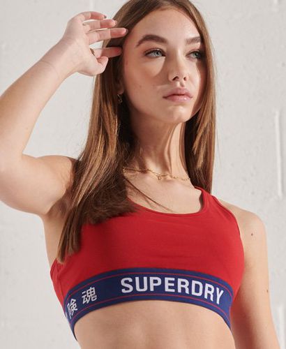 Women's Sportstyle Essential Crop Top Red / Risk Red - Size: 14 - Superdry - Modalova
