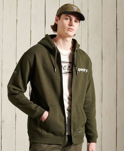 Sudadera gráfica militar con capucha y cremallera - Superdry - Modalova