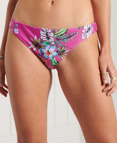 Women's Surf Bikini Brief Pink / Tropical Rose Violet - Size: 14 - Superdry - Modalova