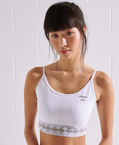 Women's Essential Strappy Crop Top White / Optic - Size: 10 - Superdry - Modalova