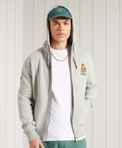 Sudadera con capucha y cremallera sin marca de estilo militar - Superdry - Modalova