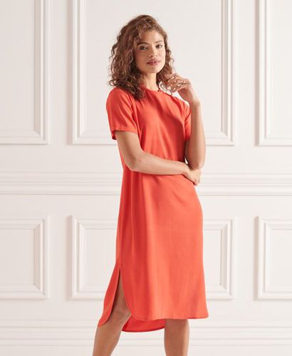 Women's Curve Hem Shift Dress Orange / Grenadine - Size: 10 - Superdry - Modalova