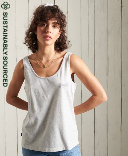 Women's Organic Cotton Classic Vest Light Grey / Light Grey Marl - Size: 10 - Superdry - Modalova