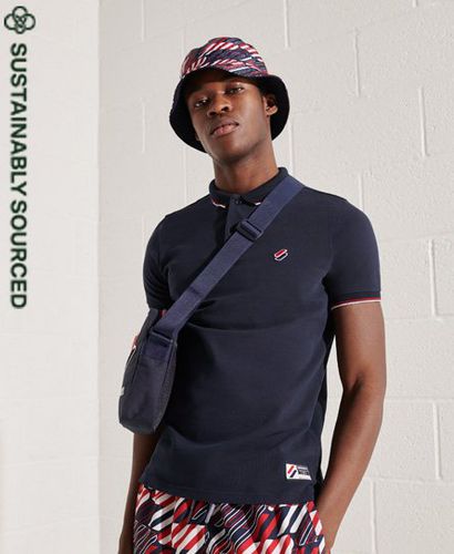 Polo con ribete de dos franjas de algodón orgánico Sportstyle - Superdry - Modalova