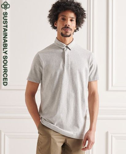 Men's Organic Cotton Studios Jersey Polo Shirt / Mid Marl - Size: S - Superdry - Modalova