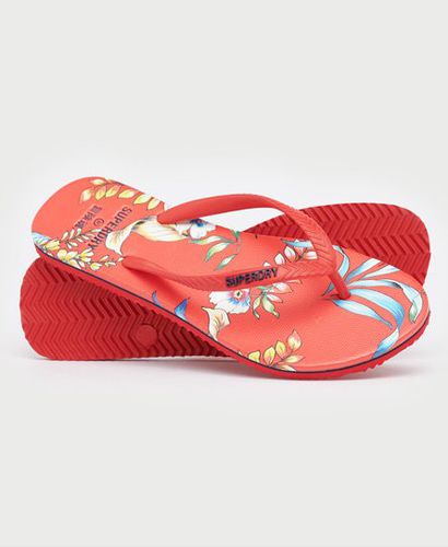 Women's Classic Vintage Flip Flops Red / Red Hawaiian - Size: S - Superdry - Modalova
