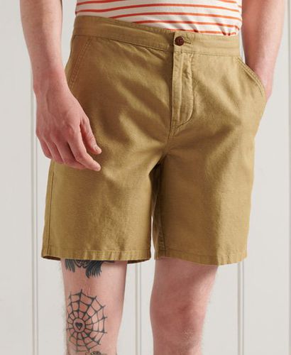 Men's Linen Cali Beach Shorts / Classic Tan - Size: 30 - Superdry - Modalova