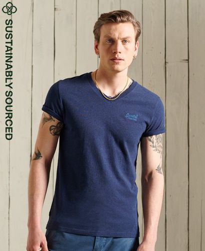 Klassisches T-Shirt aus Bio-Baumwolle mit V-Ausschnitt - Superdry - Modalova
