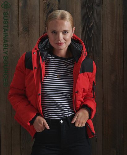 Women's Quilted Everest Jacket Red / High Risk Red - Size: 14 - Superdry - Modalova
