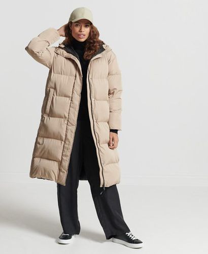 Women's Longline Duvet Coat Brown / Shaker Beige - Size: 16 - Superdry - Modalova