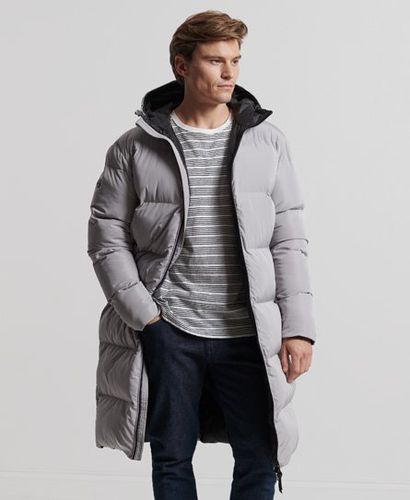 Men's Longline Duvet Coat Light Grey / Flat Grey - Size: L - Superdry - Modalova