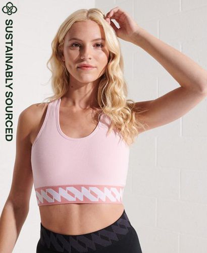 Women's Organic Cotton Code Elastic Bra Pink / Montauk Blush - Size: 8 - Superdry - Modalova