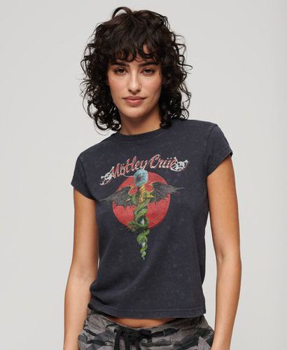 Damen Mötley Crüe T-Shirt mit Flügelärmeln - Größe: 36 - Superdry - Modalova
