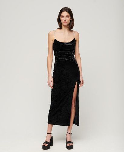 Women's Diamonte Velvet Maxi Dress - Size: 16 - Superdry - Modalova