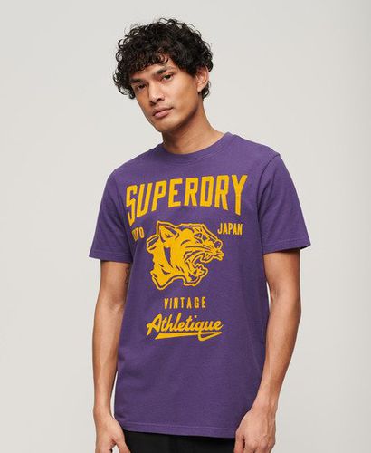 Men's Track & Field Athletic Graphic T-Shirt Purple / Lex Purple - Size: S - Superdry - Modalova