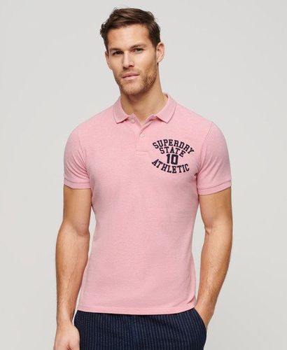 Men's Superstate Polo Shirt Pink / Light Pink Marl - Size: S - Superdry - Modalova