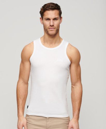 Men's Essential Logo Vest Top White / Optic - Size: XL - Superdry - Modalova