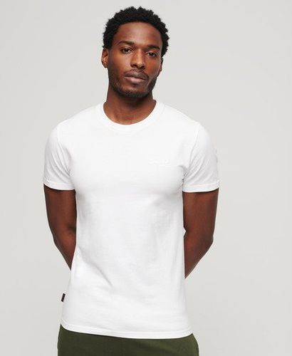 Men's Organic Cotton Essential Logo T-Shirt / Optic/optic - Size: L - Superdry - Modalova