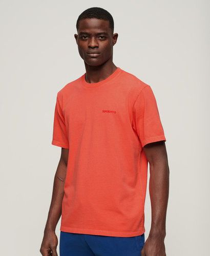 Men's Overdyed Logo Loose T-Shirt / Hot Coral - Size: L - Superdry - Modalova
