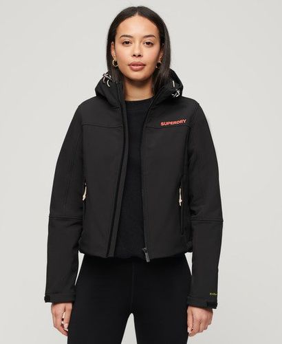 Women's Hooded Soft Shell Trekker Jacket Black - Size: 16 - Superdry - Modalova