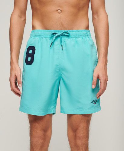 Men's Recycled Polo 17-inch Swim Shorts Blue / Aquamarine Blue - Size: L - Superdry - Modalova