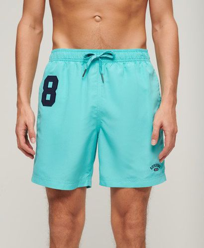 Men's Recycled Polo 17-inch Swim Shorts Blue / Aquamarine Blue - Size: XL - Superdry - Modalova