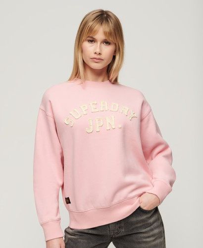 Damen Lockeres Athletic Sweatshirt mit Applikation - Größe: 40 - Superdry - Modalova